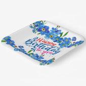 Assiettes En Carton Oublie-moi pas anniversaire (Angulaire)