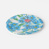 Assiettes En Carton Oublie-moi pas un motif sans soudure (Angle)