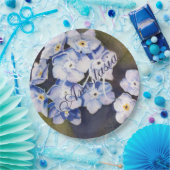 ASSIETTES EN CARTON OUBLIEZ-MOI PAS LE MONOGRAMME FLOWER PARTY (Fête)