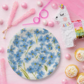 Assiettes En Carton Oubliez-moi pas les plaques de papier floral aquar (Fête)