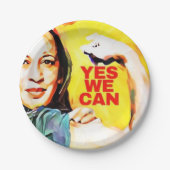 Assiettes En Carton Oui - Kamala Harris Tim Walz Election 2024 (Devant)
