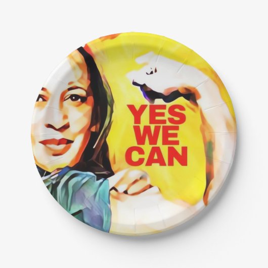 Assiettes En Carton Oui - Kamala Harris Tim Walz Election 2024 (Devant)