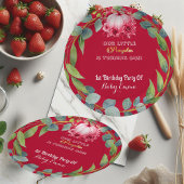 Assiettes En Carton Our Little Pumpkin 1st Birthday Green Wreath Pink