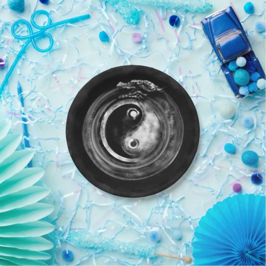 Assiettes En Carton Ouroboros Yin - Yang (Fête)