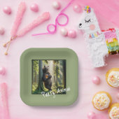 Assiettes En Carton Ours avec bière d'anniversaire (Fête)