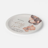 Assiettes En Carton Ours, Ballons Brown, Premier Anniversaire (Angle)