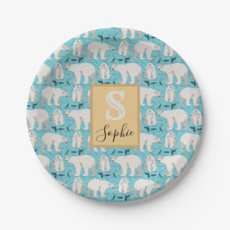 Assiettes En Carton Ours blanc