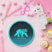 Assiettes En Carton Ours bleu Kodiak (Fête)