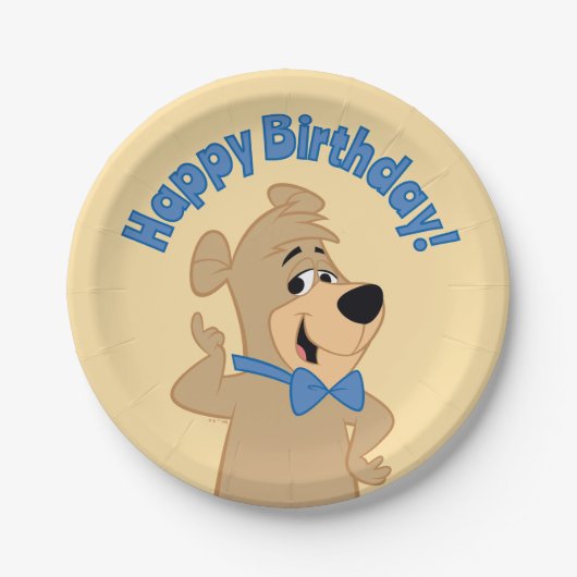 Assiettes En Carton Ours Boo-Boo Précocieux (Devant)