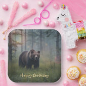 Assiettes En Carton Ours Dans La Forêt Magique (Fête)