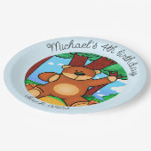 Assiettes En Carton Ours dans les prairies (Angle)