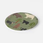 Assiettes En Carton Ours du monde (Angle)