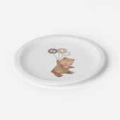 Assiettes En Carton Ours en peluche avec 3 ballons Brown (Angle)