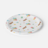 Assiettes En Carton Ours en peluche avec ballons (Angle)
