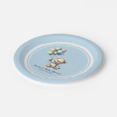 Assiettes En Carton Ours en peluche avec ballons Plaques en papier Bab (Angle)