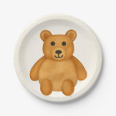 Assiettes En Carton Ours en peluche classique (Devant)