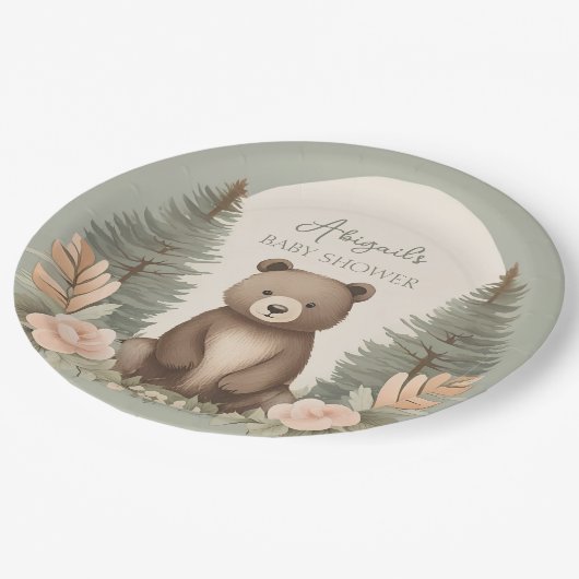 Assiettes En Carton Ours forestier (Angle)
