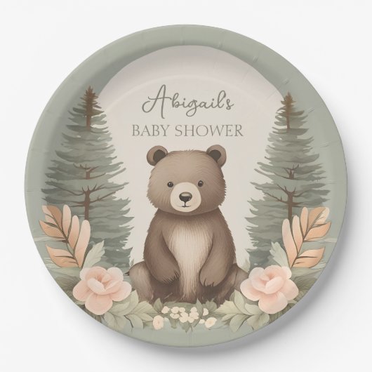 Assiettes En Carton Ours forestier (Devant)