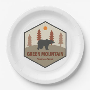 Assiettes En Carton Ours forestier national de Green Mountain