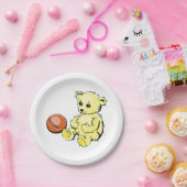 Assiettes En Carton Ours Jaune Teddy (Fête)