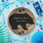 Assiettes En Carton Ours Noir Et Paniers Ours (Fête)