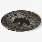 Assiettes En Carton Ours Noir Ours Noir Pâtes Bois Rustique (Angle)