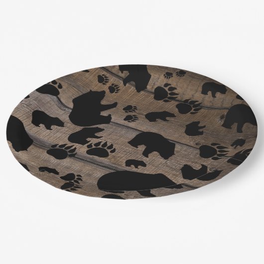 Assiettes En Carton Ours Noir - Patrouilles Ours Noir (Angle)