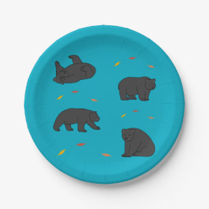 Assiettes En Carton Ours noirs
