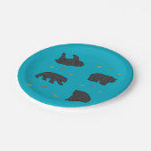 Assiettes En Carton Ours noirs (Angle)