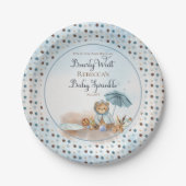Assiettes En Carton Ours | Parapluie Bleu Bearly Wait Garçon Bébé Spri (Devant)
