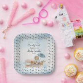 Assiettes En Carton Ours | Parapluie Bleu Bearly Wait Garçon Bébé Spri (Fête)