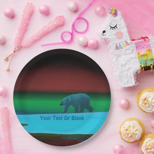 Assiettes En Carton Ours polaire (Fête)