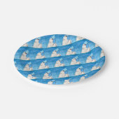 Assiettes En Carton Ours polaire avec Marshmallow grillé (Angle)