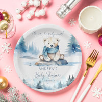 Ours polaire baby shower d'hiver arctique modèle