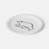 Assiettes En Carton OURS POLAIRE cool - Faune de l'Arctique - - Partie (Angle)