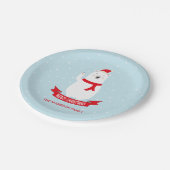 Assiettes En Carton Ours polaire de Noël personnalisé (Angle)