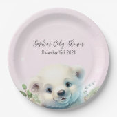 Assiettes En Carton Ours polaire d'hiver froid à l'extérieur du Baby s (Devant)