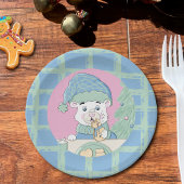 Assiettes En Carton Ours Polaire Doux Manger Plaque Papier-Cookie