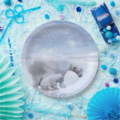 Assiettes En Carton Ours polaire et ourson (Fête)