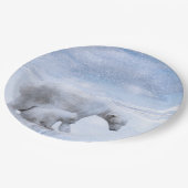 Assiettes En Carton Ours polaire et ourson (Angle)