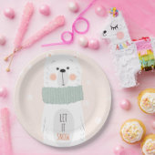 Assiettes En Carton Ours polaire - Laisser neiger - Hiver mignon / Noë (Fête)