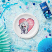 Assiettes En Carton Ours polaire Saint Valentin (Fête)