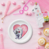 Assiettes En Carton Ours polaire Saint Valentin (Fête)