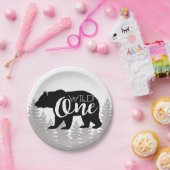 Assiettes En Carton Ours sauvage | Forêt | Premier anniversaire (Fête)
