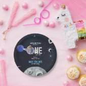 Assiettes En Carton Outer Space Astronaut 1st Birthday (Fête)