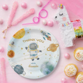 Assiettes En Carton Outer Space Astronaut Birthday Thank You (Fête)