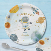 Assiettes En Carton Outer Space Astronaut Birthday Thank You