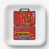 Assiettes En Carton Outils Dans Une Boîte À Outils (Recto)