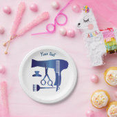 Assiettes En Carton Outils de coiffures (Fête)