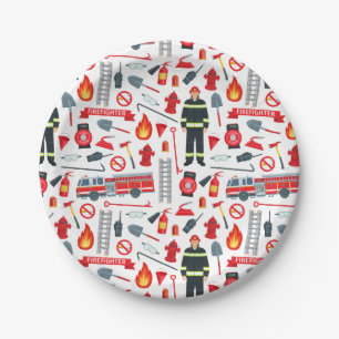 Assiettes En Carton Outils de pompier